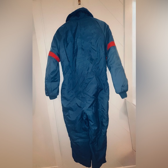 Vintage Sears Snowmobile retro Leisure Suit Large Snow Suit Ski 70’s 80’s Blue - Picture 3 of 9